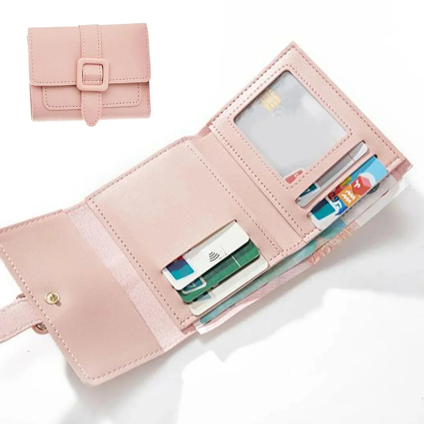 Candy Color PU Leather Small Wallets