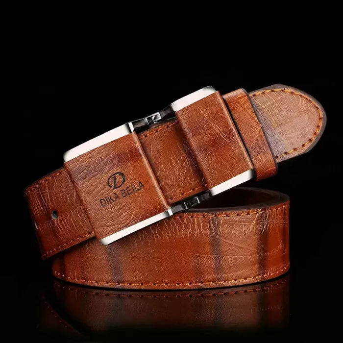 2023 New Men’s Belt Korean Fashion Smooth Buckle Business Casual Belt Fashion Young Men’s Trouser Designer Luxury Brand Belts