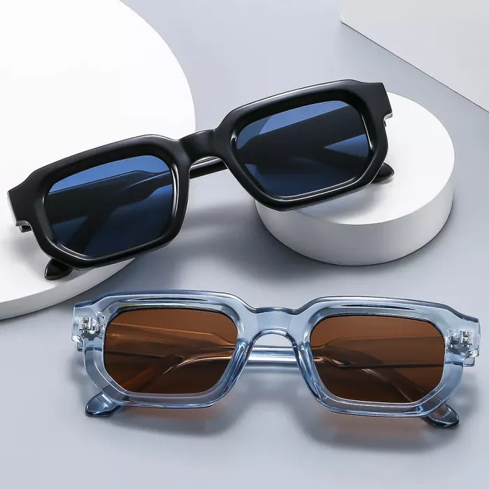 2023 Square High Quality Luxury Sunglasses Retro Small Frame Fashion Eyewear Women Men Shade UV400 Gafas De Sol Metal Hinge