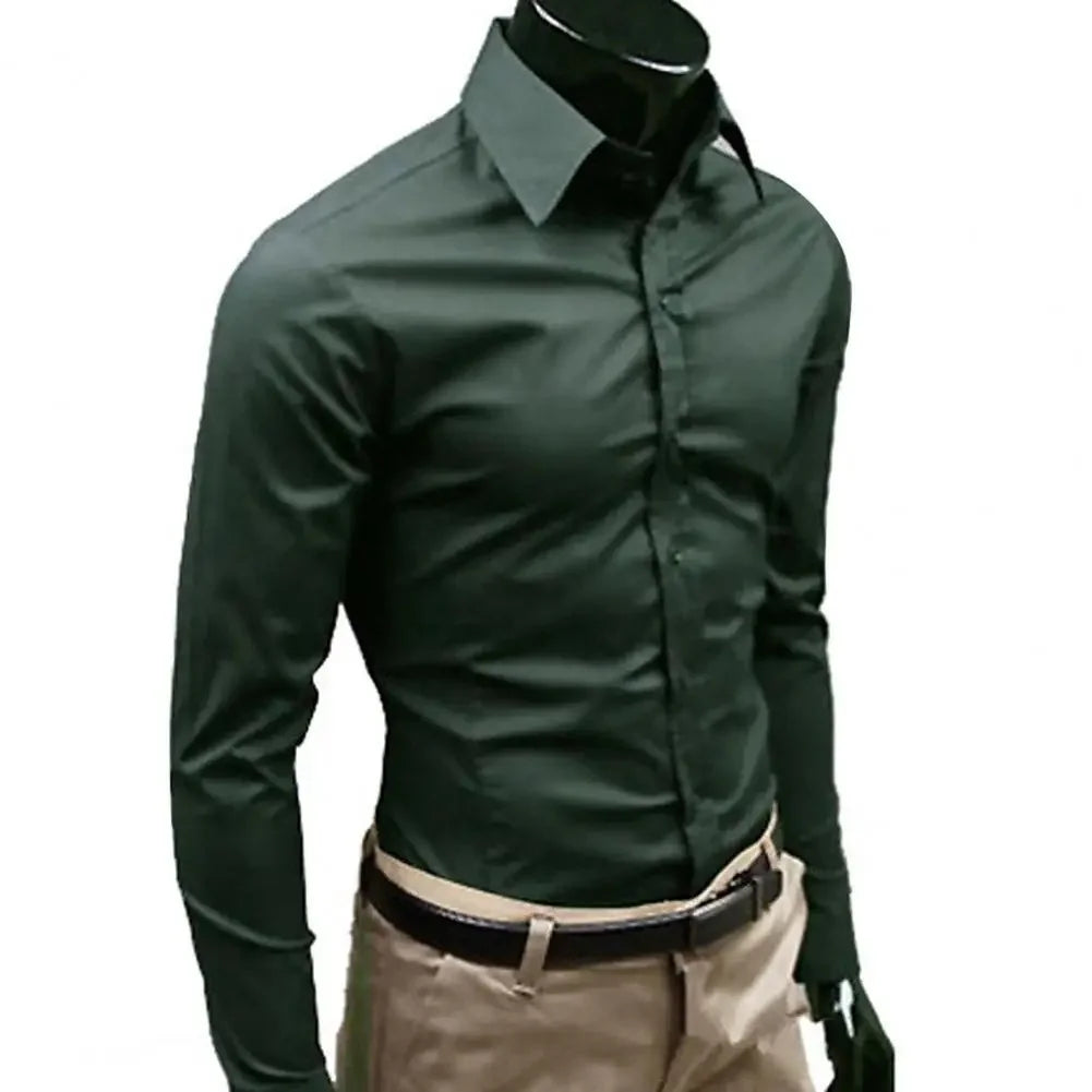 Slim Fit Cotton Business Shirt