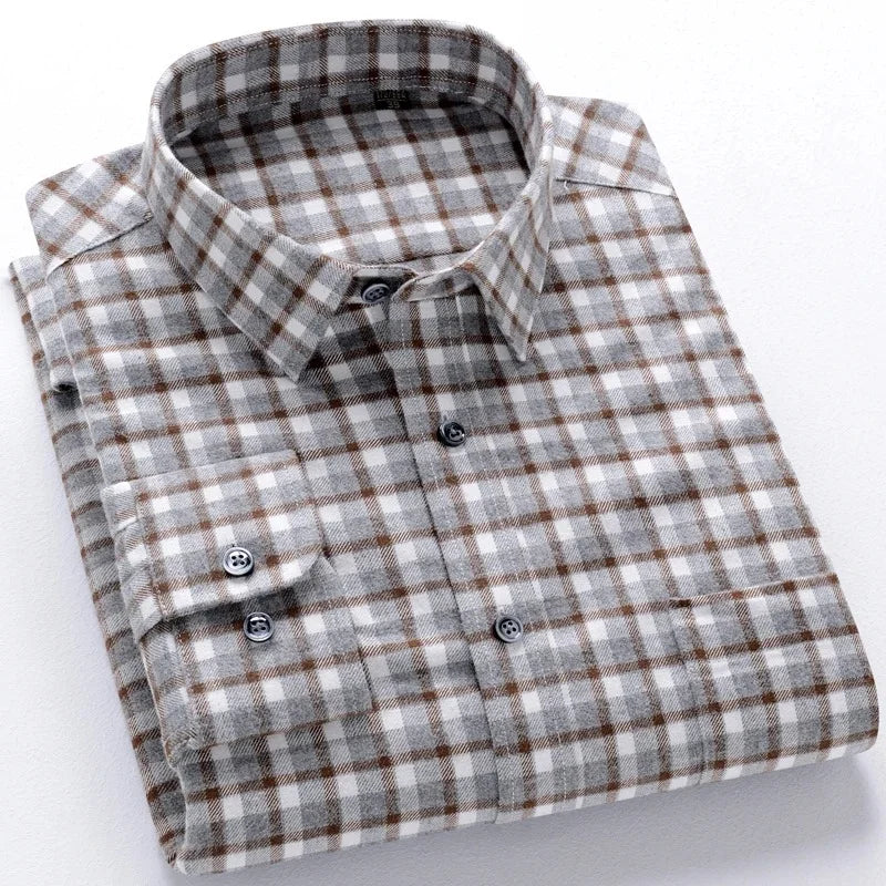 Trendy Plaid Shirt With Chest Pocket