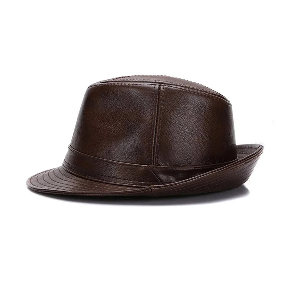 Men’s Genuine Cowhide Leather Cowboy Hat