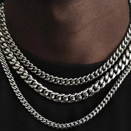 Punk Stainless Steel 3,5,7mm Neck Chain