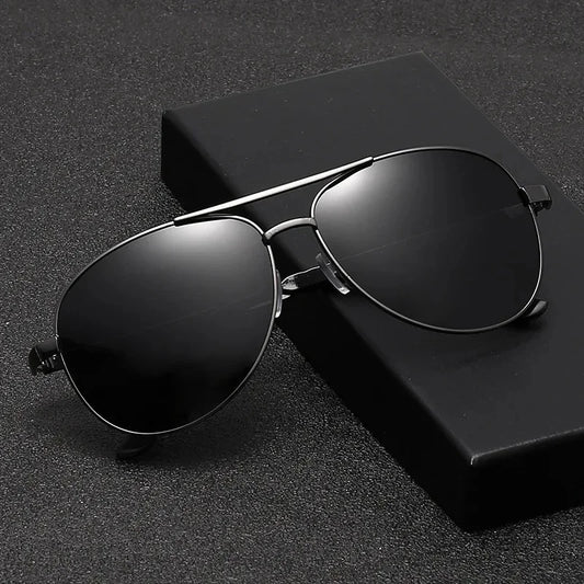 Metal Double Beam Polarized Sunglasses