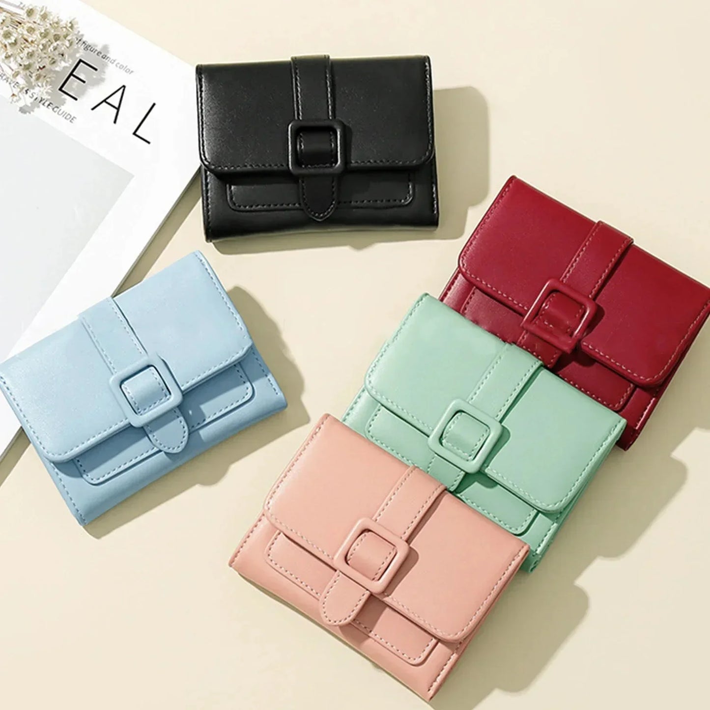 Candy Color PU Leather Small Wallets